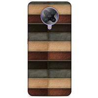 Xiaomi Poco F2 Pro Kılıf Patchwork (20) Koruyucu Kılıf Bej Siyah