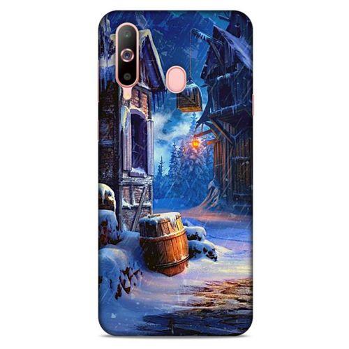 Samsung Galaxy A60 Kılıf Snowix (46) Core Armor Kılıf Kahverengi Mavi