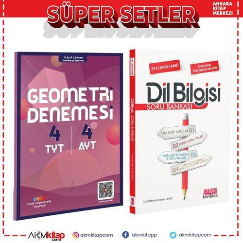 Etkili Matematik TYT AYT Geometri Özel Baskı Deneme ve AKM Dil Bilgisi Soru Bankası Seti 2 Kitap