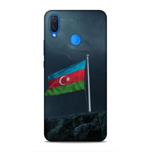 Huawei Psmart 2019 Uyumlu Kılıf Azarbaijan (27) Tasarımlı Kılıf Mavi Beyaz