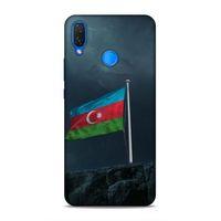 Huawei Psmart 2019 Uyumlu Kılıf Azarbaijan (27) Tasarımlı Kılıf Mavi Beyaz