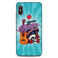 Lopard Xiaomi Mi A2 Lite Uyumlu Kılıf Tattoo's (34) Slim Armor Kılıf İskelet & Gitar