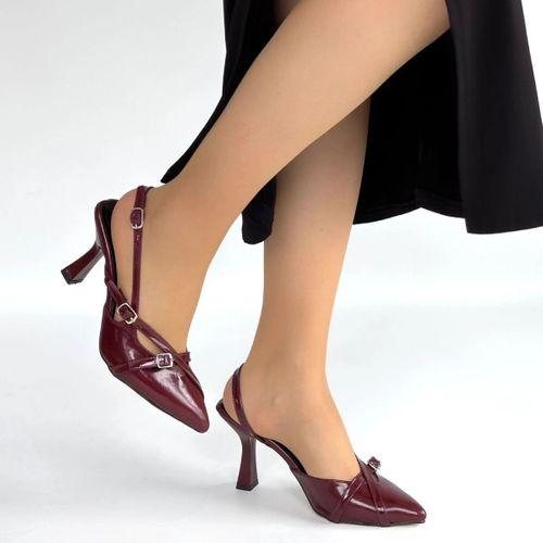 Tetti Bordo Rugan Topuklu Ayakkabı