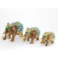 Swaroski Taşlı 3'lü Fil Figürü