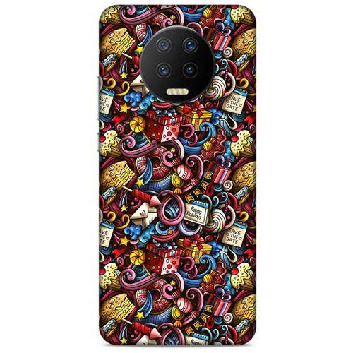 Lopard İnfinix Note 7 Uyumlu Kılıf Graffitix (47) Crystal Flex Kılıf