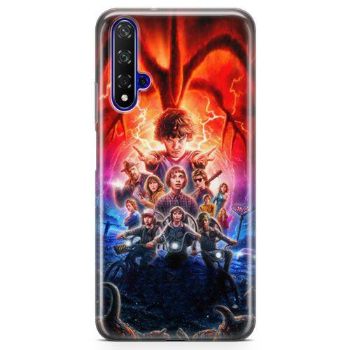 Honor View 20 Kılıf Sranger Things Arka Kapak Koruma Desenli Full Koruyucu