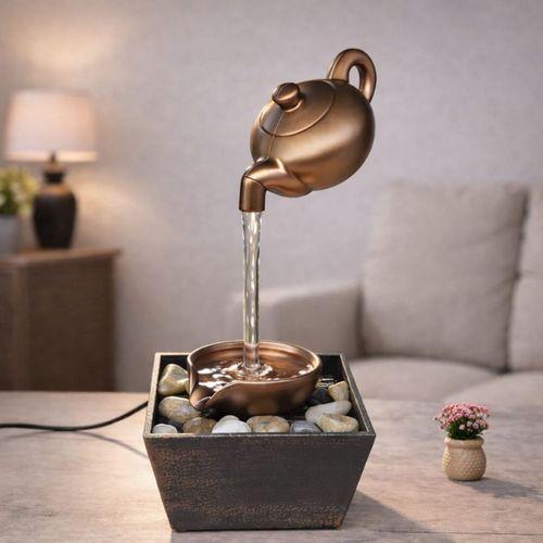 Bronz Demlik Tasarımlı Dekoratif Su Şelalesi