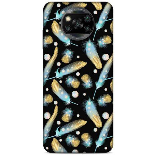 Xiaomi Redmi Poco X3 Kılıf Desenli Özel Seri Tüyler (26) Tpu Silikon Kılıf