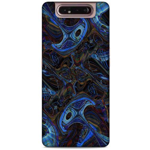 Samsung Galaxy A80 Uyumlu Kılıf Mavi Delisi (6) Silikon Kılıf Taş