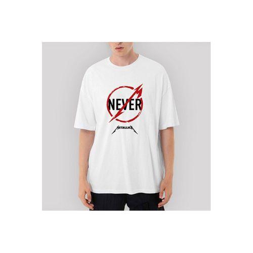 Metallica Never Oversize Beyaz Tişört
