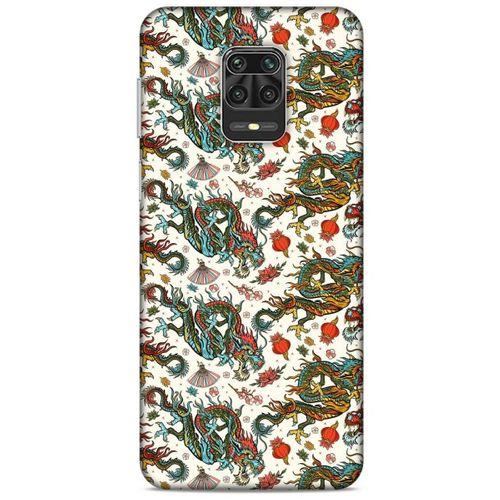 Xiaomi Redmi Note 9S Kılıf Dragons (20) Koruyucu Kılıf Ejderha Japon
