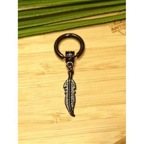 Monalisa Home Çelik Siyah Figürlü Unisex Küpe
