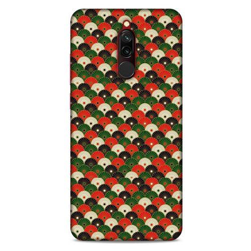 Xiaomi Redmi 8 Kılıf Japonya (33) Hybrid Kılıf Yeşil Kırmızı