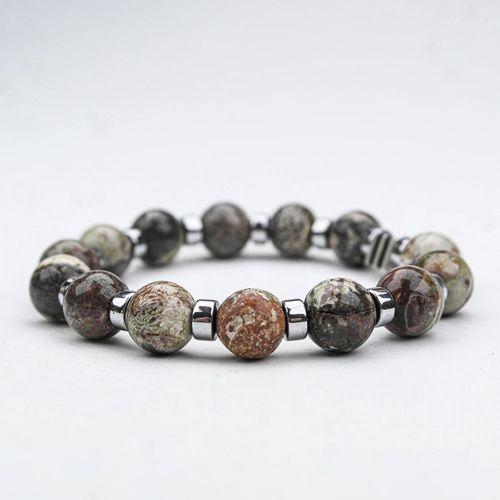 KAR TANESİ OPSİDYEN VE OLTU TAŞI  MİSİNA LASTİKLİ BİLEKLİK