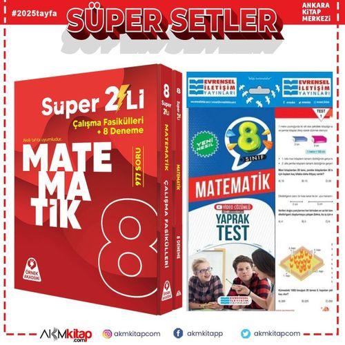 Örnek Akademi 8.Sınıf Süper İkili Matematik Seti ve Evrensel Yaprak Test Seti 2 Kitap