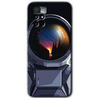 Potkal Hediye Fabrikası Xiaomi Redmi Note 11 4G Kılıf HD Desen Baskılı Arka Kapak - Astronot