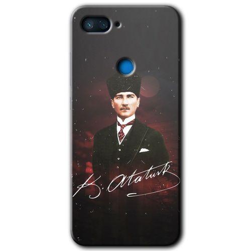 Potkal Hediye Fabrikası Xiaomi Mi 8 Lite Kılıf HD Desen Baskılı Arka Kapak - Kemal Atatürk