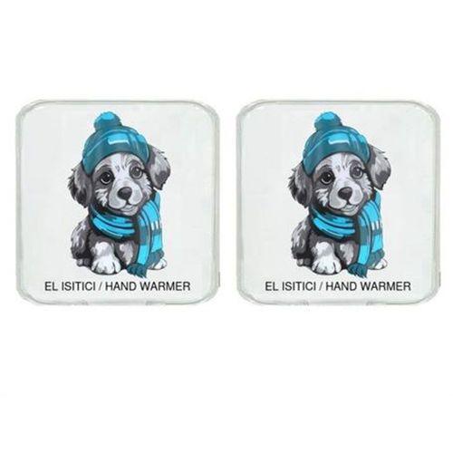 2 Adet Mavi Bereli Köpek Cep Sobası,El Isıtıcı,Sıcak Su Torbası Pvc 10X9,5Cm