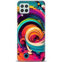 Samsung Galaxy M32 Kılıf HD Baskılı Kılıf - Renk Hortumu + Tam Ekran Koruyucu