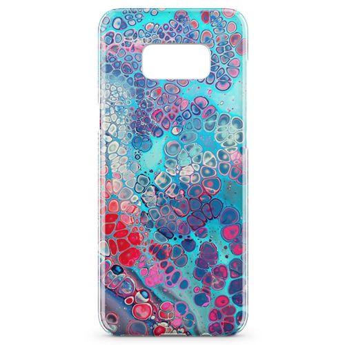 Samsung Galaxy S8 Plus Kılıf Mermer Bubbles Arka Kapak Koruma Desenli Full Koruyucu