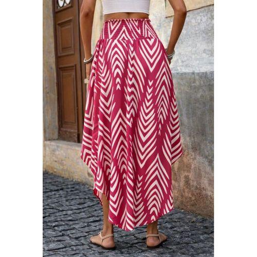 Kadın Yüksek Bel Beli Lastikli Bağcıklı Yanlardan Açık Uzun Süprem Etek