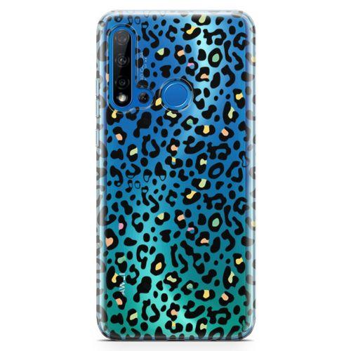 Huawei P20 Lite 2019 Kılıf Colorful Leopar Arka Kapak Koruma Desenli Full Koruyucu