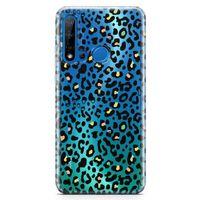 Huawei P20 Lite 2019 Kılıf Colorful Leopar Arka Kapak Koruma Desenli Full Koruyucu