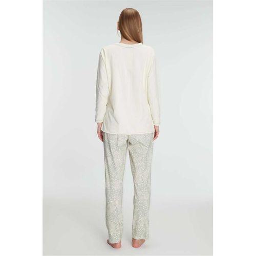 Kadın Pamuklu Uzun Kol Pijama Takımı