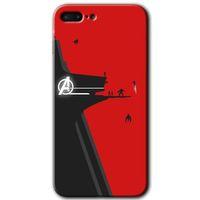 MRCİLETİSİM iPhone 8 Plus Kılıf HD Desen Baskılı Arka Kapak + Temperli Cam - Avengers Tower