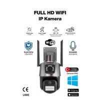 3 Mp + 3 Mp Çift Lens Wi-fi Tf Kart Girişli Güvenlik Kamerası