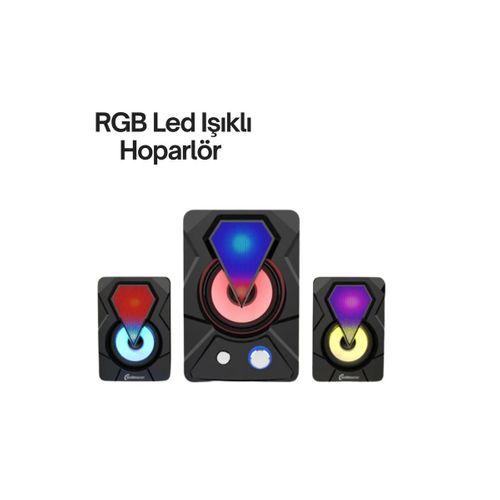 Renkli Led Işıklı Hoparlör