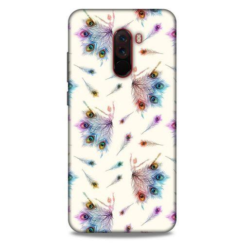 Xiaomi Pocophone F1 Kılıf Desenli Özel Seri Tüyler (35) Fit Design Kılıf