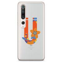 Xiaomi Mi 10 Pro Kılıf Ü Harfi Çiçekli Arka Kapak Koruma Desenli Full Koruyucu