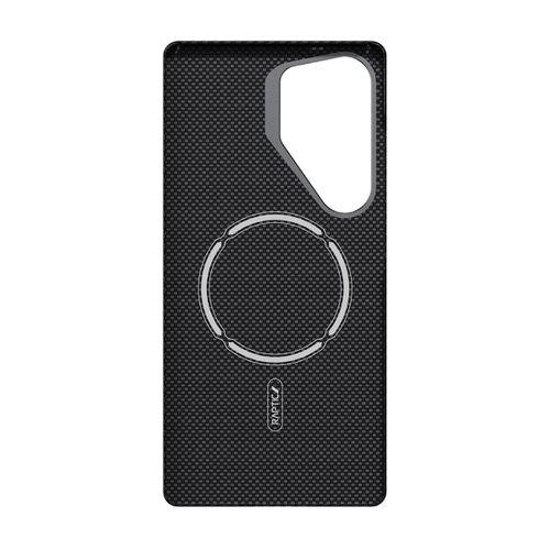 Galaxy S25 Ultra Kılıf M-safe Şarj Özellikli 600D Metal Kamera Çerçeveli Raptic Aramid Karbon Fiber Croxx Mondrian Serisi Kapak