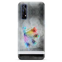 Oppo Realme 7 Kılıf Desenli Özel Seri Tüyler (38) Neo Hybrid Kılıf