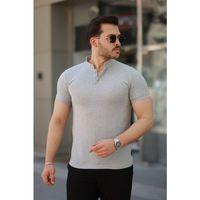 Erkek Hakim Yaka Dokuma Pamuklu Kumaş Kısa Kollu T-shirt