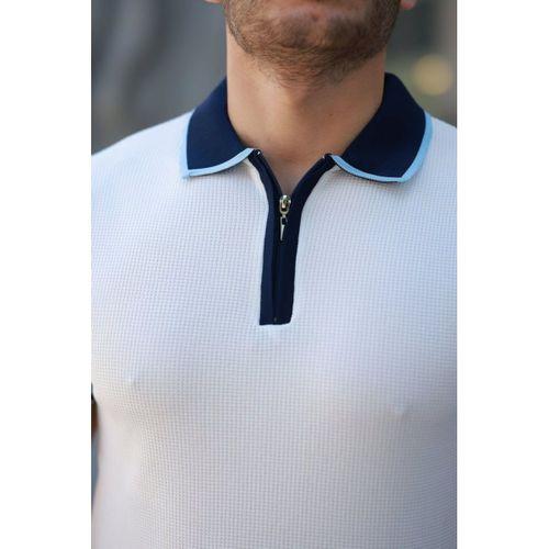 Erkek Renkli Yaka Kısa Kollu Tişört