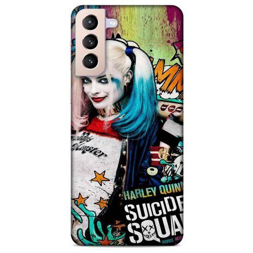 Samsung Galaxy S21 Plus Uyumlu Kılıf Harley Quinn (47) Crystal Flex Kılıf Suicide Squad