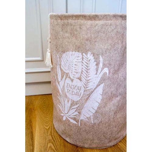 Torbalı Ve Kulplu Püskül Detaylı Düzenleyici Çok Amaçlı Organizer Keçe Sepet -03631