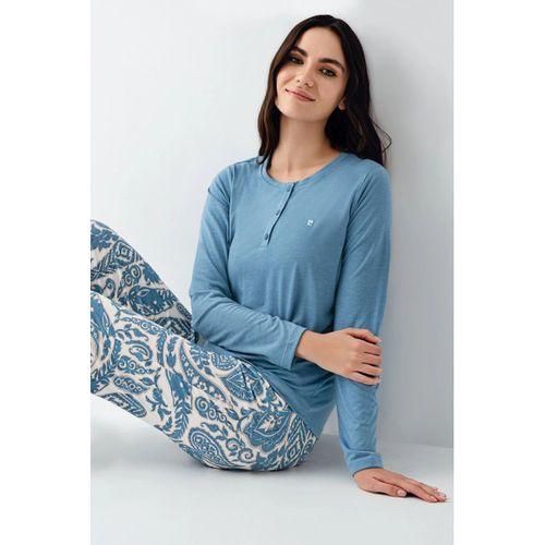 Pierre Cardin 9075-s Kadın Uzun Kol Pijama Takım