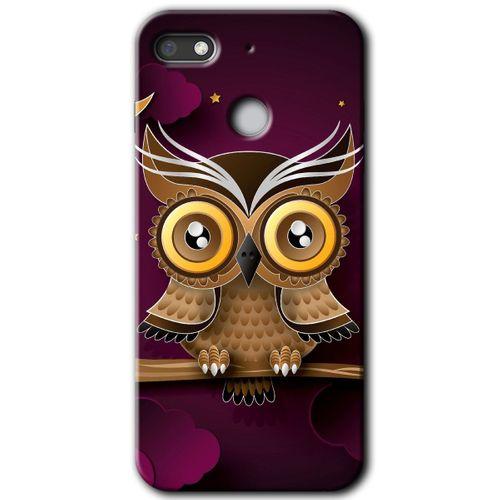 General Mobile GM 8 Go Kılıf HD Desen Baskılı Arka Kapak - Owl Bird Branch