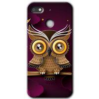 General Mobile GM 8 Go Kılıf HD Desen Baskılı Arka Kapak - Owl Bird Branch