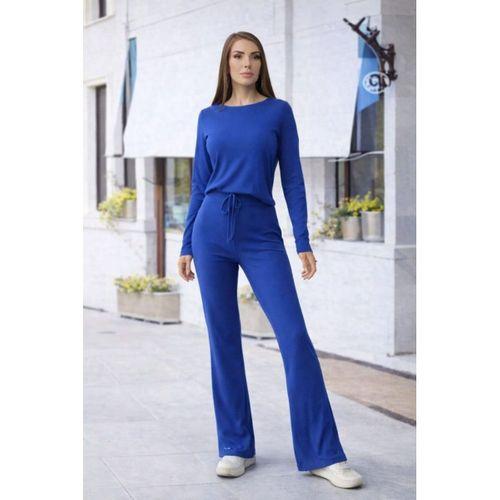 Kadın Bisiklet Yaka Crop Ve Ispanyol Paça Pantolon Ikili Takım