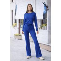 Kadın Bisiklet Yaka Crop Ve Ispanyol Paça Pantolon Ikili Takım