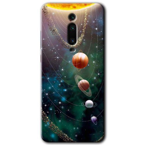 BeRa Aksesuar  Xiaomi Mi 9T Kılıf Baskılı Kapak - Cosmos +Tam Kaplayan Mat Seramik