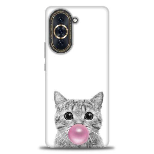 Huawei Nova 10 Kılıf HD Baskılı Kılıf - Cat + Tam Ekran Koruyucu