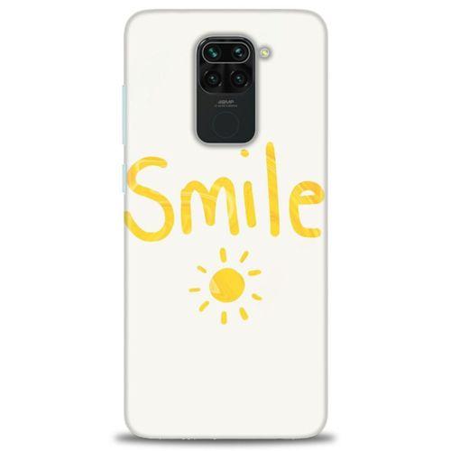 Xiaomi Redmi Note 9 Kılıf HD Baskılı Kılıf - Smile Güneş + Tam Ekran Koruyucu