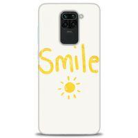 Xiaomi Redmi Note 9 Kılıf HD Baskılı Kılıf - Smile Güneş + Tam Ekran Koruyucu
