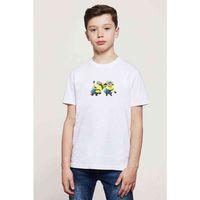 MinionHappy Minions Baskılı Unisex Çocuk Beyaz t-shirt