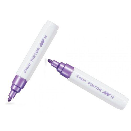 PILOT PİNTOR (M) YUVARLAK UÇ METALİK MOR ( İki Adet )